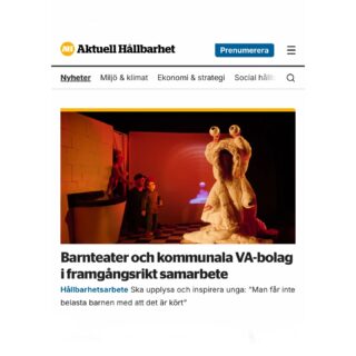 Aktuell hållbarhet uppmärksammar vårt arbete med "Spola roll"!
Intervju idag med Johan Ehn som har skrivit manus och även medverkar i föreställningen ✨#spolaroll #teaterbarbara #postkodeffekten
