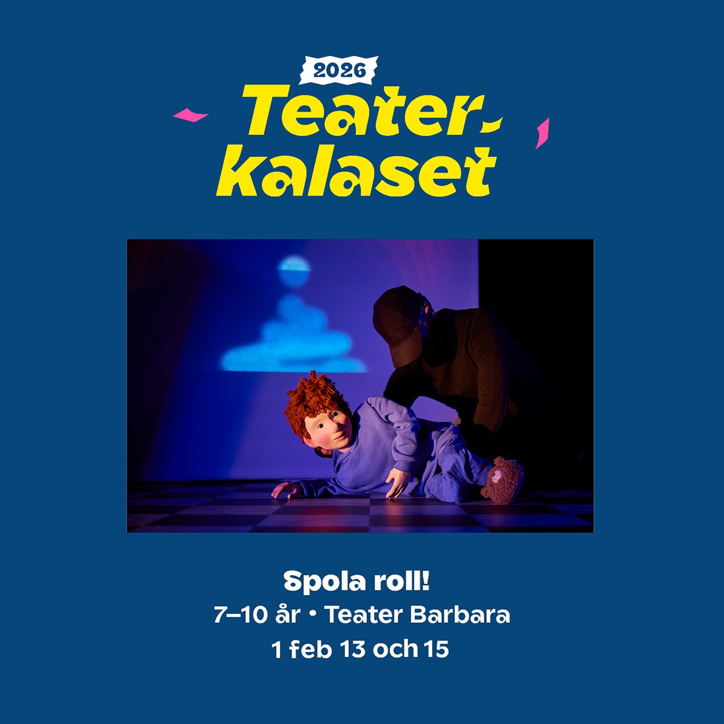 Nu på söndag spelar vi vårt underhållande och upplysande underjordiska äventyr SPOLA ROLL på Teaterkalaset 2026, anordnat av @barnistan
Fullbokat kl 15, men biljetter finns kl 13! Haffa din 🎫 via kulturbiljetter.se
Varmt välkommen 💙
#teaterbarbara #spolaroll #barnistan #teaterkalaset2026
